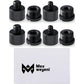 8 Pieces Mic Stand Adapter 5/8 Female to 3/8 Male and 3/8 Female to 5/8 Male, 5/8 Female to 1/4 Male and 1/4 Female to 5/8 Male Screw Thread Adapter Mic Thread Adapter Set for Microphone (Black)