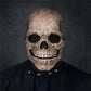 RRANYF Creepy Halloween Full Head Skull Mask with Movable Jaw, Adult Entire Head Realistic Latex Helmet, Scary Skeleton