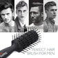 Baasha Hair Brush, Vented Brush for Blow Drying, Mens Short Hair Brush with Ball Tipped Bristles, Best for Wet or Dry Hair - Black