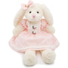 Small Soft Stuffed Animal Bunny Rabbit Plush Toy for Baby Girls 15inch (Pink Rabbit Wearing Pink Vintage Dress) - White Rabbit Wearing Pink Retro Dress