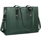Laptop Bag for Women 15.6 Inch Laptop Tote Bag Leather Classy Computer Briefcase for Work Waterproof Handbag Professional Shoulder Bag Women Business Office Bag Large Capacity Coffee