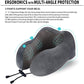 Travel Pillow, Best Memory Foam Neck Pillow Head Support Soft Pillow for Sleeping Rest, Airplane Car & Home Use (Grey)