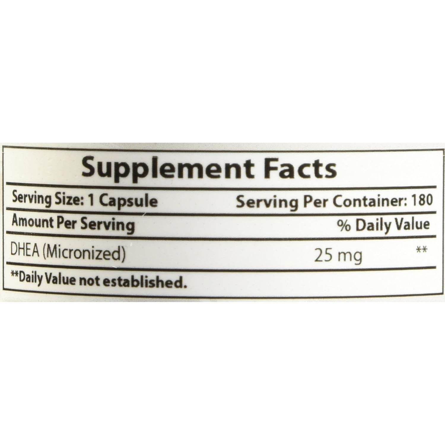 Best Naturals, Micronized DHEA 25 mg 180 Capsules - My Store