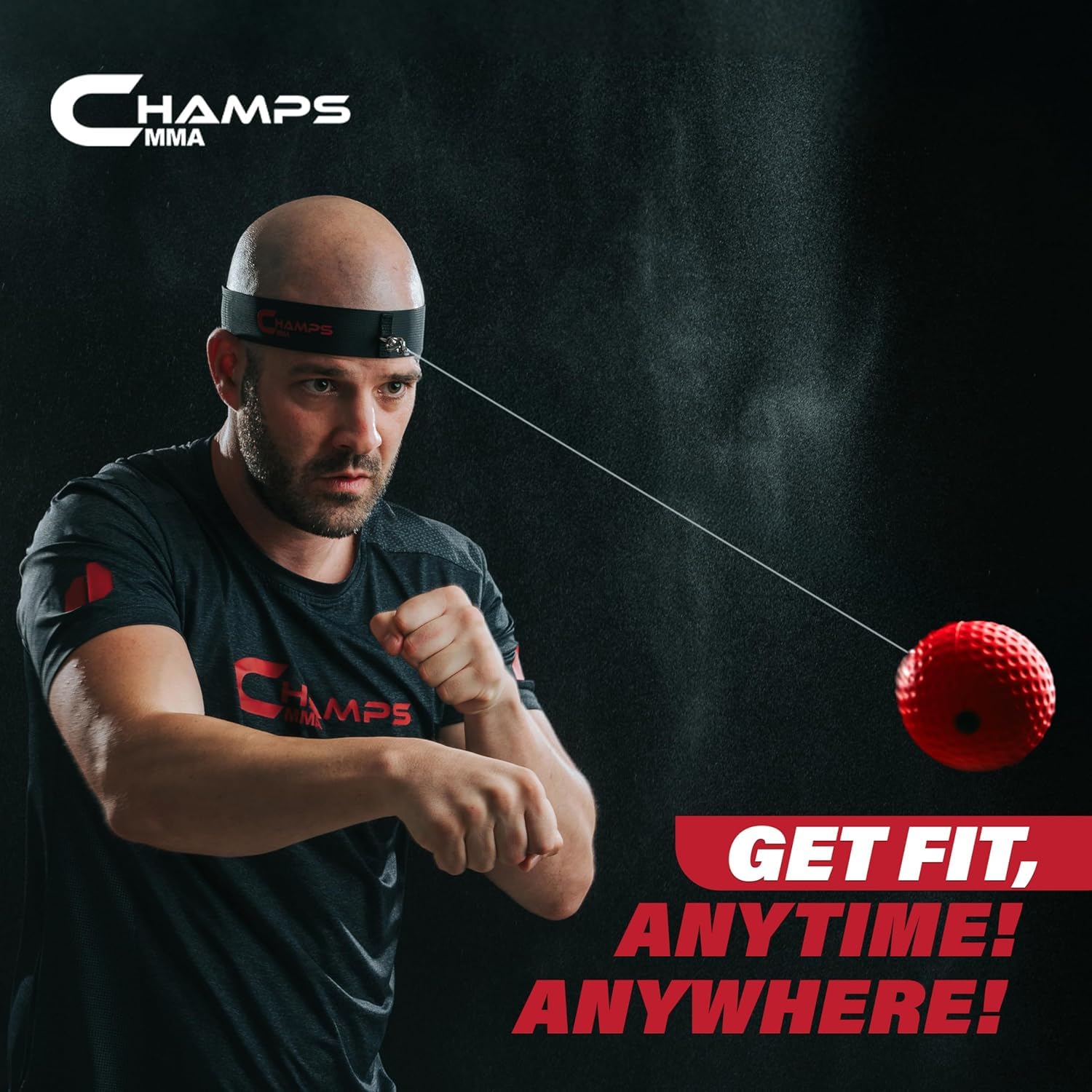 Buy now Champs MMA Boxing Reflex Ball Set with Punch Counter App | 4 Balls with Varying Weights, Headband & 4 Spare Strings to Improve Speed, Hand Eye Coordination Training | Boxing Equipment, MMA Gear Gift at indiglob india