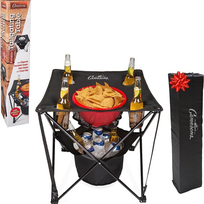 Buy now Camerons All-in-One Tailgating Table - Portable Folding Camping Table w Insulated Cooler, Food Basket & Travel Bag - Holiday Xmas Gift- Collapsible Picnic Table for Fall Football Games & Outdoor BBQs at indiglob india
