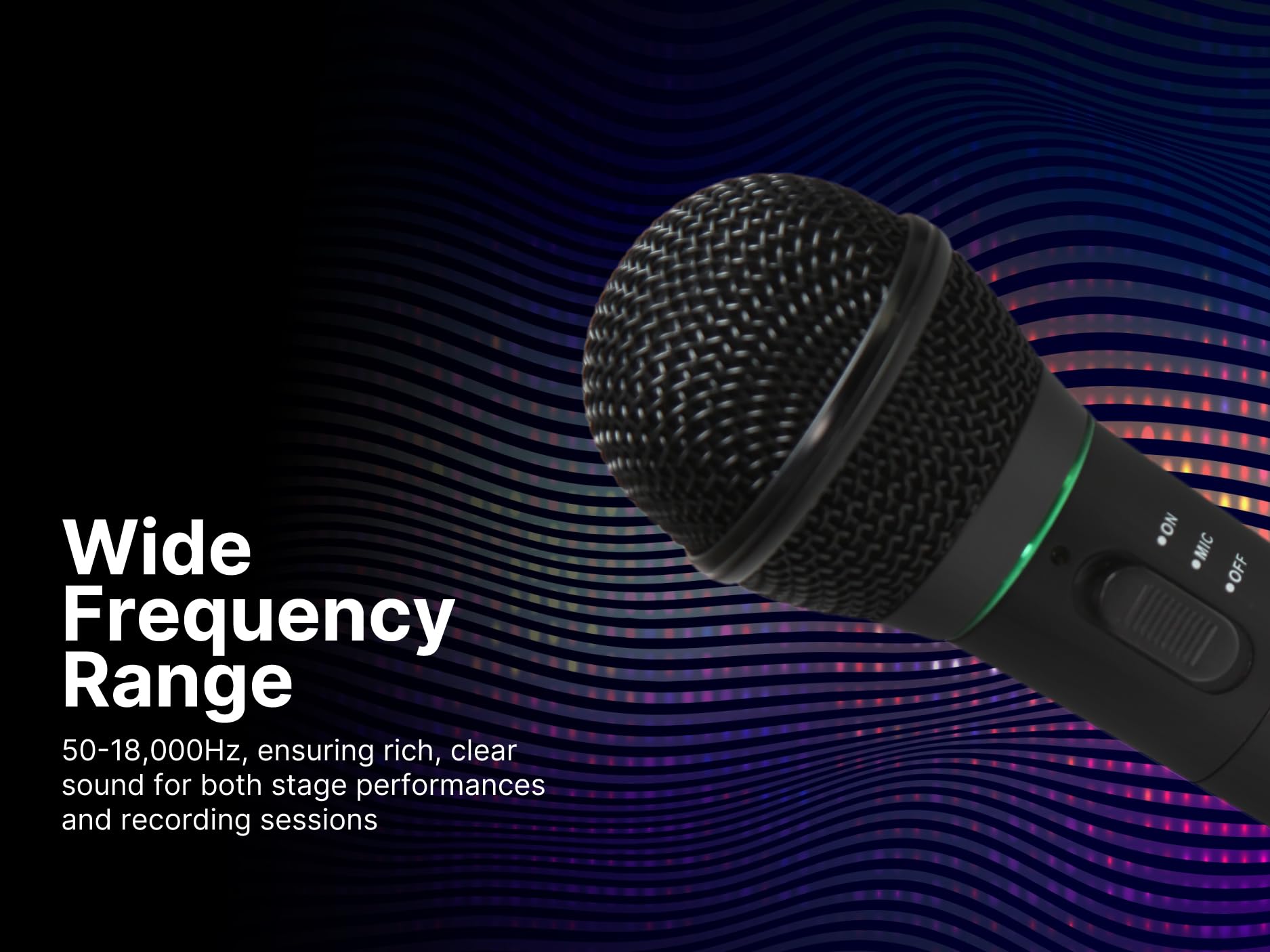 Buy now Emerson EAM-9001 Wireless Microphone System with Handheld Mic, UHF Frequency Stability, Noise-Reduction Technology, and 30-Foot Range – Ideal for Performances, Events, and Karaoke at indiglob india