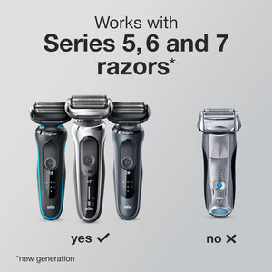 Braun EasyClick Cleansing Brush Attachment for Series 5, 6 and 7 Electric Razors, Compatible with Electric Shavers 5018s, 5020s, 6075cc, 7071cc, 7075cc, 7085cc, 7020s, 5050cs, 6020s, 6072cc, 7027cs