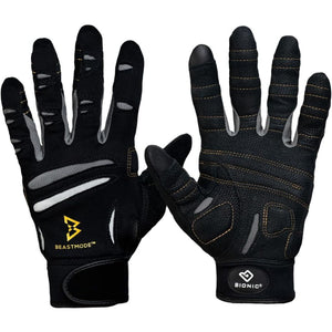 Bionic Men's Beastmode Full Finger Gym Workout Gloves