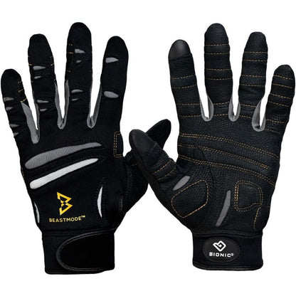 Bionic Men's Beastmode Full Finger Gym Workout Gloves