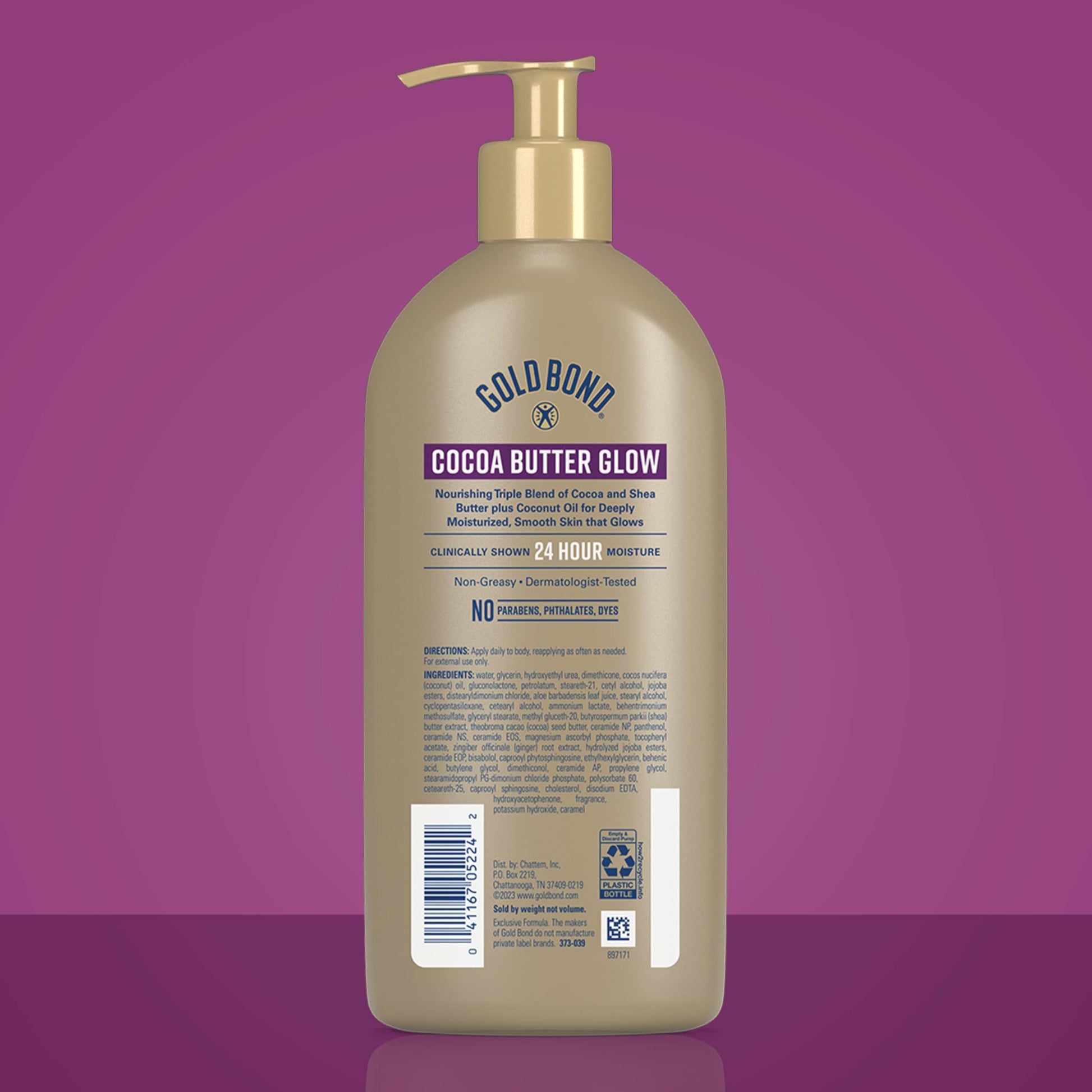 Buy now Gold Bond Cocoa Butter Glow Daily Hydrating Lotion with Shea Butter, Cocoa Butter & Coconut Oil, Exfoliating Moisturizer for Dry Skin, 14 oz. at indiglob india