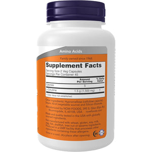 NOW Foods Supplements, L-Citrulline 750 mg, Supports Protein Metabolism*, Amino Acid, 90 Veg Capsules