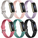 Buy now Maledan 6 Pack Bands Compatible with Fitbit Luxe Bands for Women Men, Soft Silicone Adjustable Waterproof Sport Band Replacement Strap Accessories Wristbands for Luxe Fitness Tracker at indiglob india