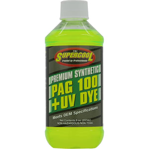 TSI Supercool P100-8D PAG 100-Viscosity Plus U/V Dye Oil - 8 oz , Silver