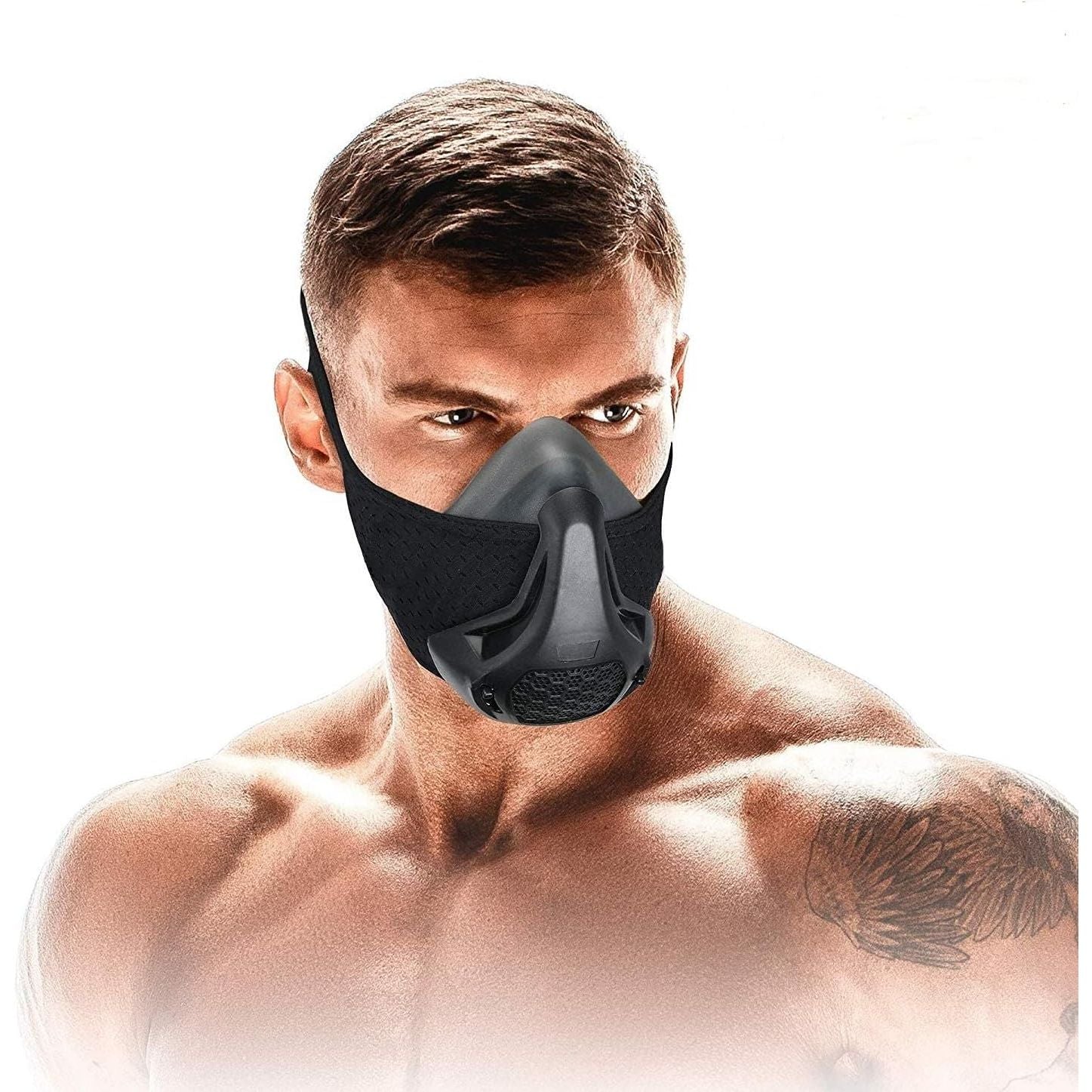 Buy now High Altitude Mask, Training Workout Mask Men to Improve Lung Capacity, 24 Level Breathing Resistance Fitness Mask to Upgrade Endurance, for All Sport: Running, Cardio, Cycling, Gym at indiglob india