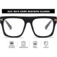 Allt Unisex Large Square Optical Eyewear Non-prescription Eyeglasses Flat Top Clear Lens Glasses Frames (Black(Bluelight Blocker Lens) 1)