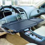 Buy now 2 in 1 Car Steering Wheel Tray / Back Seat Headrest Tray for Eating Food Drink and Writing Laptop Work, XERGUR Black Car Desk at indiglob india