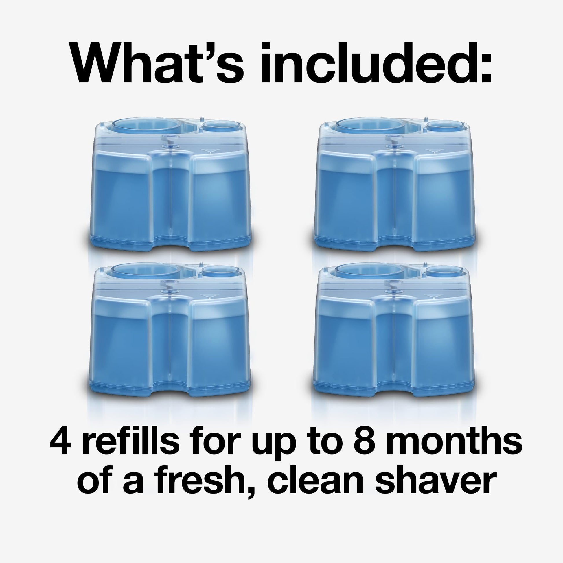 Buy now Braun Clean & Renew Refill Cartridges CCR, Replacement Shaver Cleaner Liquid Solution for Clean&Charge System, Pack of 4 at indiglob india