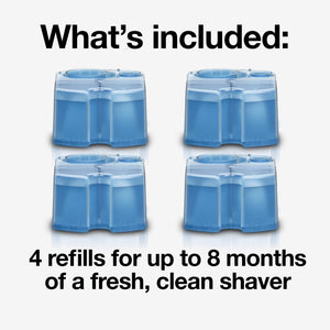 Buy now Braun Clean & Renew Refill Cartridges CCR, Replacement Shaver Cleaner Liquid Solution for Clean&Charge System, Pack of 4 at indiglob india