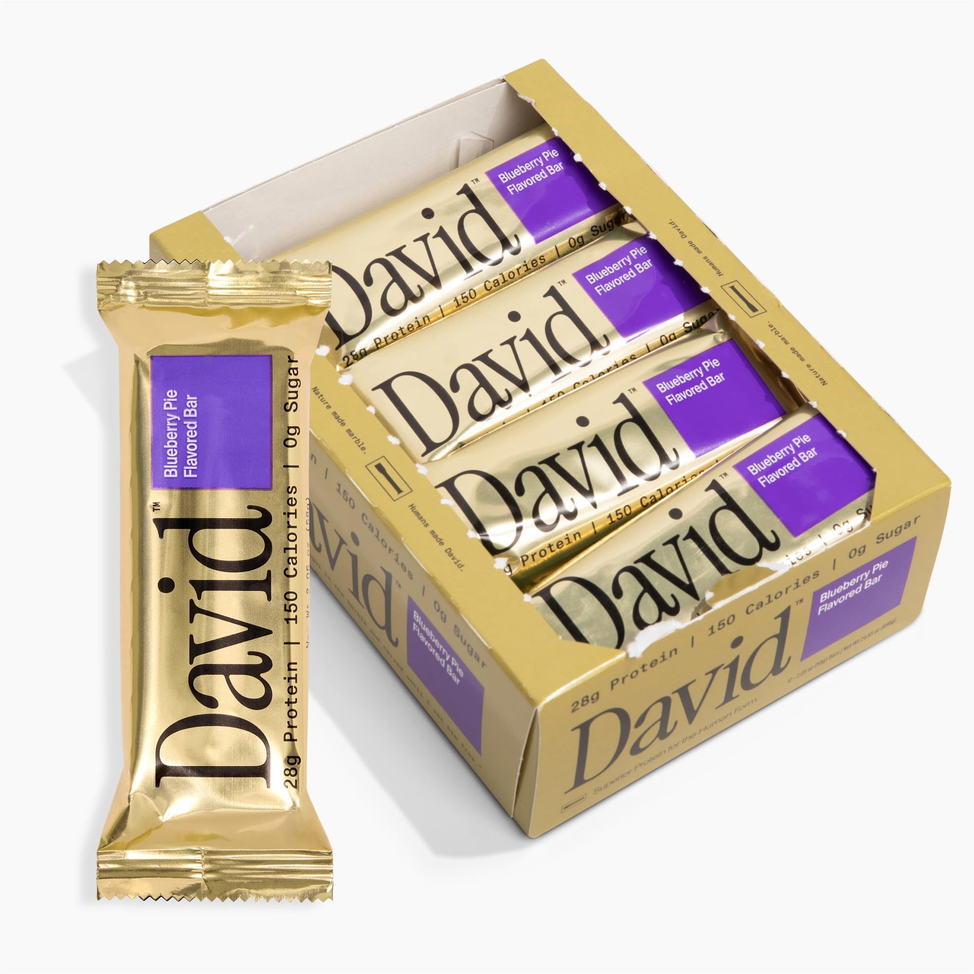 Buy now David High Protein Bars - 0g of Sugar, Low Carb, Gluten Free - 28g of Protein, 150 Calories - On-The-Go Snack - Chocolate Chip Cookie Dough Flavor, Pack of 12 at indiglob india