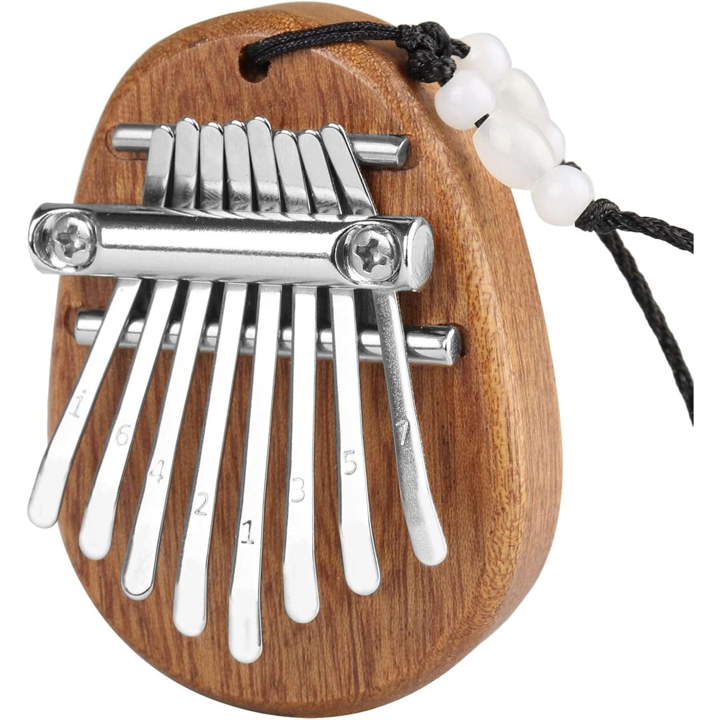 Mr.Power Cute Kalimba Marimba Portable Finger Thumb Piano for Beginners (8 Keys, Natural Wood)