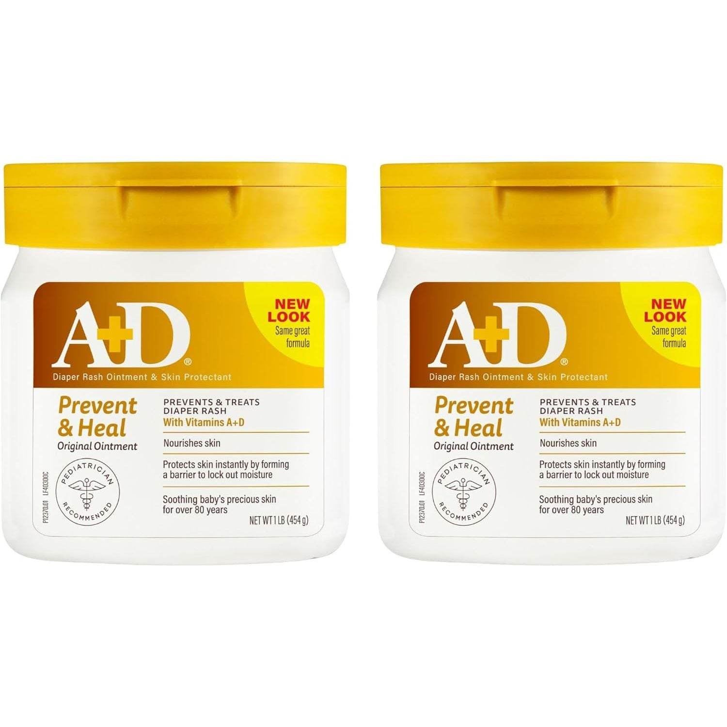 A+D Original Diaper Rash Ointment, 1 Pound Jar Pack of 2 - My Store