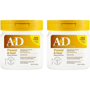 A+D Original Diaper Rash Ointment, 1 Pound Jar Pack of 2 - My Store