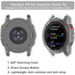 Case Cover for Garmin Fenix 7s/Fenix 7s Solar/Fenix 7s Sapphire Solar, Soft TPU Protective Case with Dust Plug Frame Bumper for for Fenix 7s Watch Accessory (Black Blue Clear)