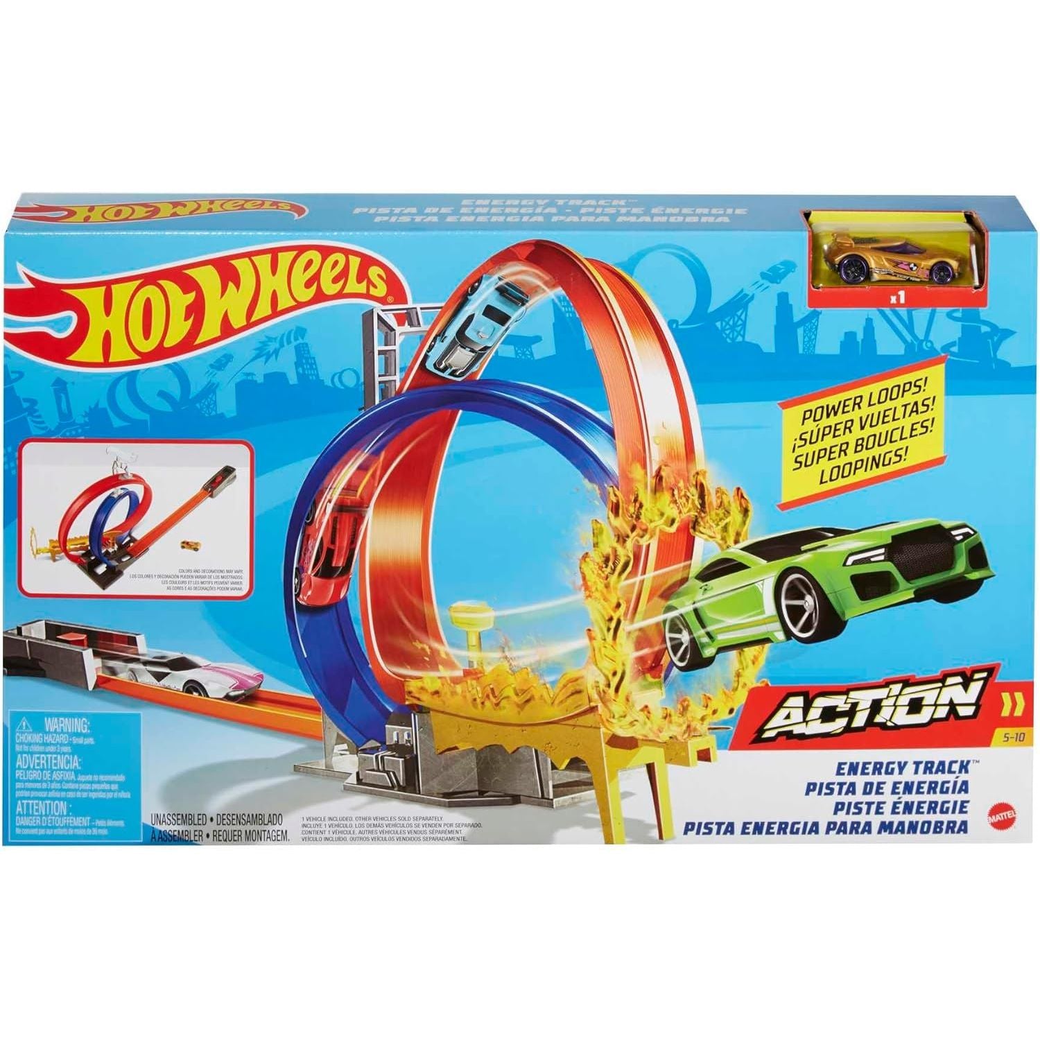 Buy now Hot Wheels Energy Track + 1 Dcc Default at indiglob india