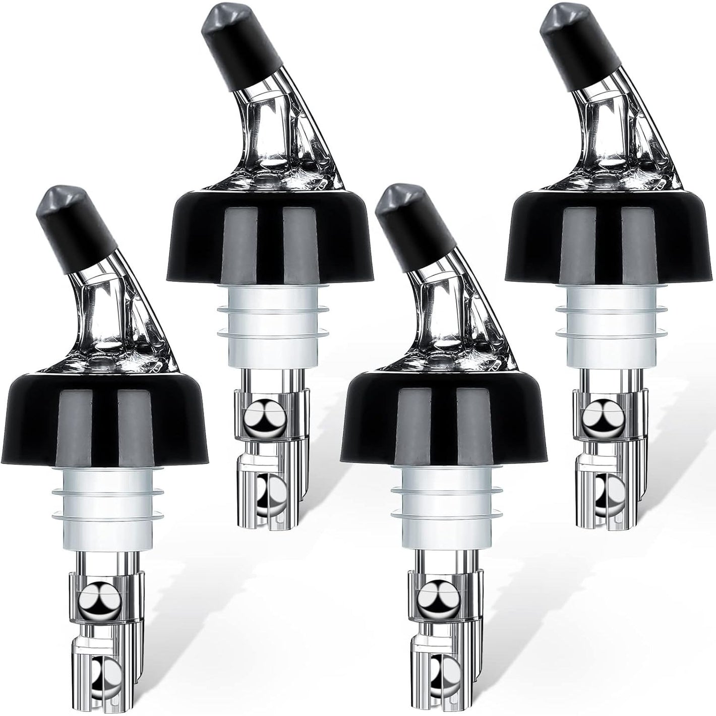 Automatic Measured Bottle Pourer - Quick Shot Spirit Measure Pourer Drinks Wine Cocktail Dispenser Home Bar Tools - 1oz/30ml (4 pack)
