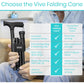 Vive Folding Cane - Foldable Walking Cane for Men, Women - Fold-up, Collapsible, Lightweight, Adjustable, Portable Hand Walking Stick - Balancing Mobility Aid - Comfortable Ergonomic Handle
