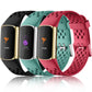 Buy now Maledan Compatible with Fitbit Charge 5/ Fitbit Charge 6 Bands Women Men, Breathable Sport Band Soft Waterproof Replacement Wristbands Strap for Fitbit Charge 5/ Charge 6 Advanced Fitness Tracker Pine Green Black Red at indiglob india