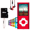 MP3 Player / MP4 Player, Hotechs MP3 Music Player with 32GB Memory SD Card Slim Classic Digital LCD 1.82'' Screen MINI USB Port with FM Radio, Voice Record - Red