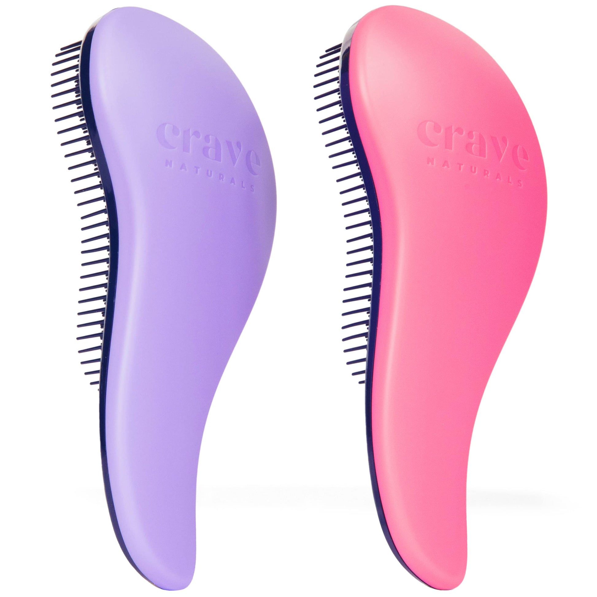 Buy now Crave Naturals Glide Thru Hair Brush - Detangler Brush for Curly, Straight, Wet or Dry Hair - Gentle Detangling Brushes for Adults, Kids, Toddlers - Hair Accessories for Women, 7.5x3" - Pink 2 Pack (Regular) Pink & Purple at indiglob india