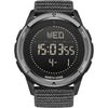 NORTH EDGE Military-Watch for Men - Tactical Survival Watch, Men's Women's Digital Wrist Watches for Sports Outdoors, Pedometer, Compass, Calories, Durable Nylon Band - Black