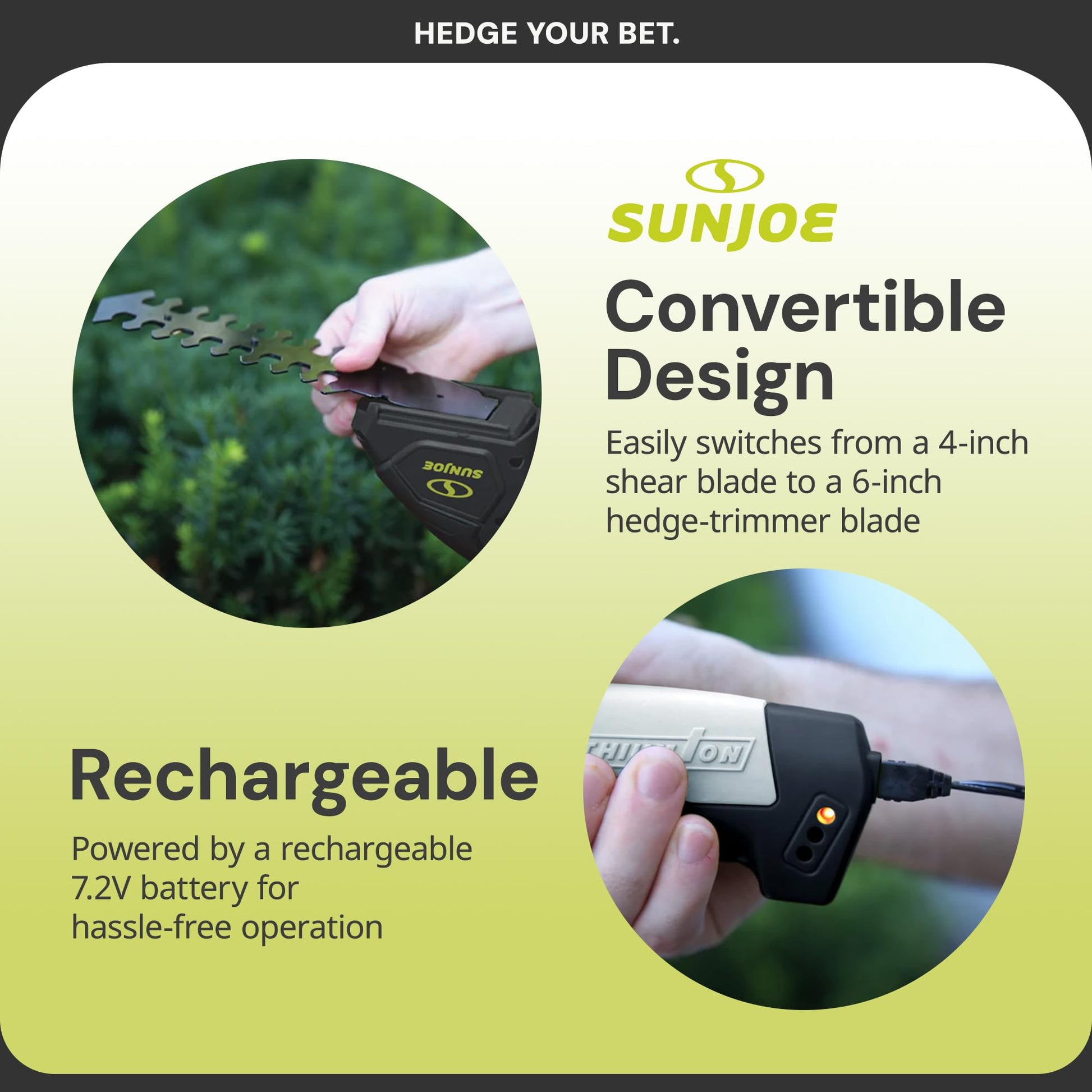 Buy now Sun Joe HJ604C 7.2-Volt Cordless Grass Shears and Trimmer, Charger and Battery Included at indiglob india