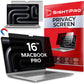 Buy now Magnetic Privacy Screen for MacBook Pro 16 Inch (2019, 2020) Removable Laptop Privacy Filter Shield and Protector at indiglob india