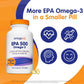 OmegaVia EPA 500, Purified Omega-3 Fish Oil Supplement, 500 mg EPA in Triglyceride Form, Burpless Fish Oil, Non-GMO, Gluten-Free, IFOS 5-Star, 120 Softgels