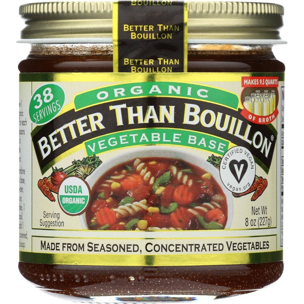 Buy now Better Than Bouillon Organic Vegetable Base, Made from Seasoned & Concentrated Vegetables, Organic & Vegan, Makes 9.5 Quarts of Broth, 8 OZ Jar (Pack of 3) at indiglob india