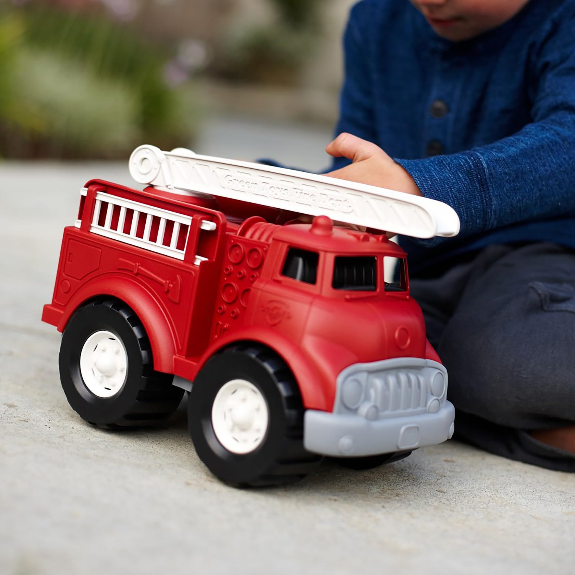 Buy now Green Toys Fire Truck - BPA , Phthalates Free Imaginative Play Toy for Improving Fine , Gross Motor Skills. for Kids,Red at indiglob india