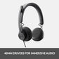 Buy now Logitech Zone 750 Wired On-Ear Headset with Advanced Noise-canceling Microphone, Simple USB-C and Included USB-A Adapter, Plug-and-Play Compatibility for All Devices at indiglob india