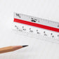 Mr. Pen Architectural Scale Ruler, 12 Inch, White, Contractor's Scaling Ruler, Drawing & Drafting Tool