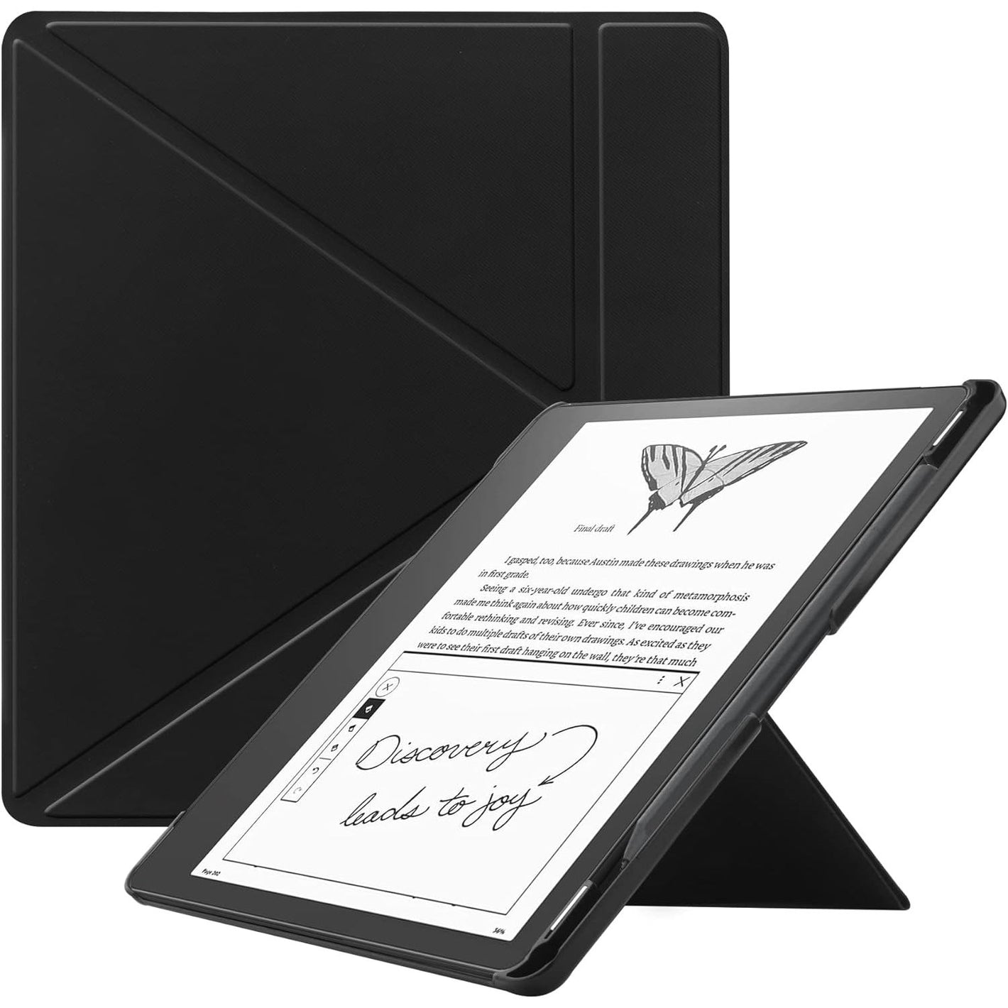 KuRoKo Slimshell Case for Kindle Scribe (2024/2022 Released), Premium Lightweight PU Leather Stand Cover with Auto Sleep/Wake for 10.2 inch Amazon Kindle Scribe 2024(1st Gen)/2022-Black