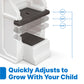 Buy now Step2 Mobile Helper, Toddler Step Stool & Tower Stand, Adjustable Height & Built-in Storage, Non-Slip Feet, Includes Safety Bar, Easy Wipe Down, for Kids 1.5+ Years Old at indiglob india