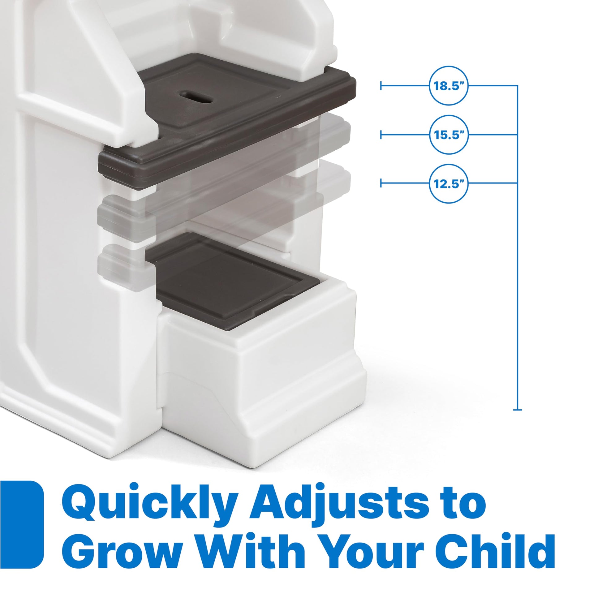 Buy now Step2 Mobile Helper, Toddler Step Stool & Tower Stand, Adjustable Height & Built-in Storage, Non-Slip Feet, Includes Safety Bar, Easy Wipe Down, for Kids 1.5+ Years Old at indiglob india