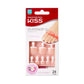 Kiss Everlasting French Nail Manicure, Chip-Free, Flexi-Fit Technology, Real Short, "String of Pearls", Nail Kit with Pink Nail Glue (Net Wt. 2g / 0.07oz), Mini File, Manicure Stick, and 28 Fake Nails
