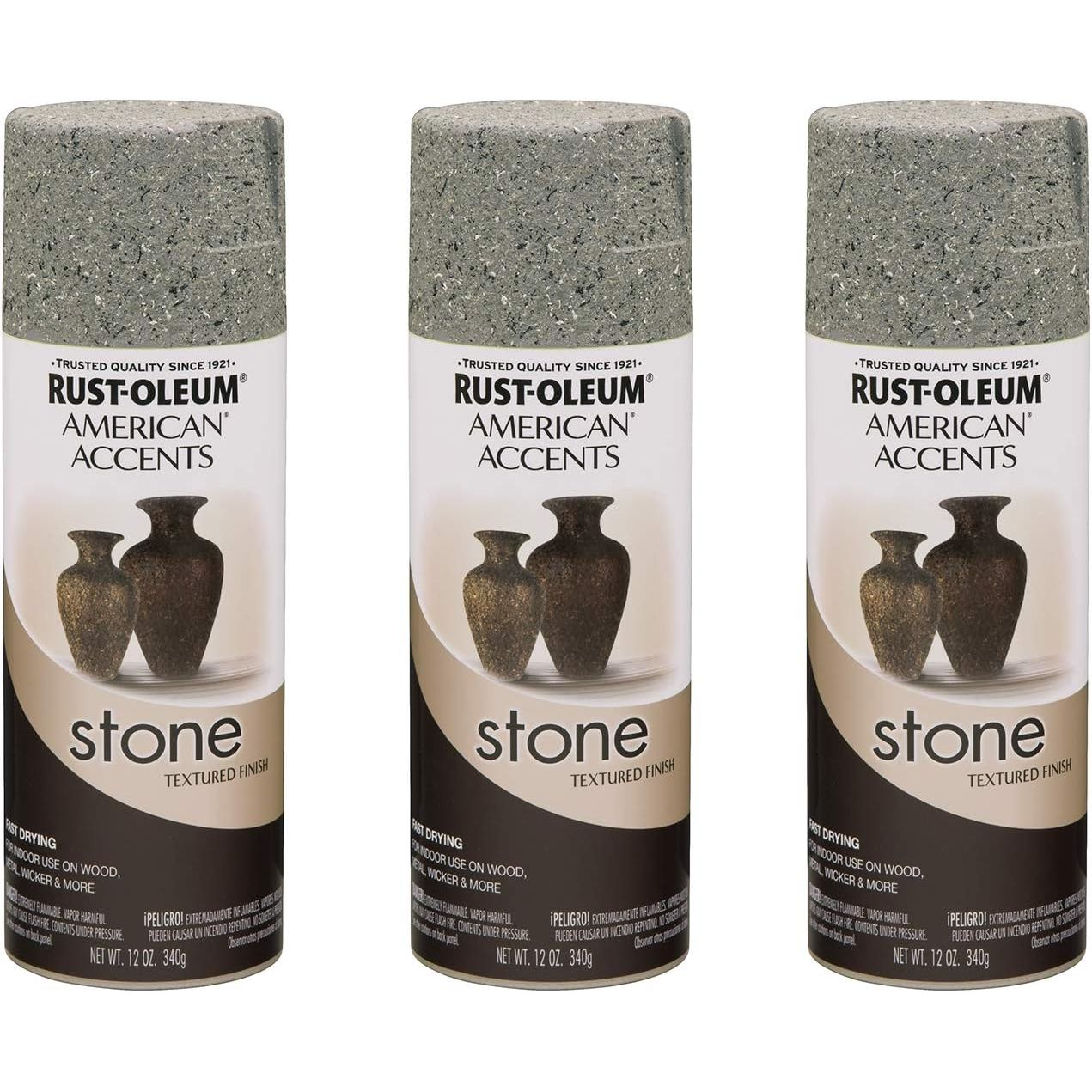 Buy now Rust-Oleum 7990830 Stone Creations Spray, 12 oz, Bleached Stone 12 Ounce (Pack of 3) Gray Stone at indiglob india