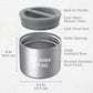 Bentgo Stainless Insulated Food Container - 2.4 Cups (19 oz), Triple-Layer Insulation, Vacuum Seal, Leak-Proof, Built-In Handle, Wide Opening, Premium Stainless Steel, for Cool/Warm Foods (Steel)