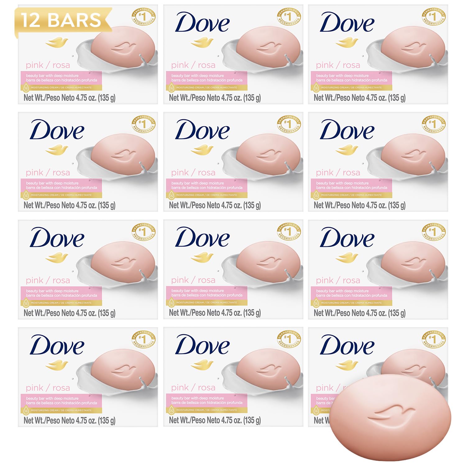 Buy now Dove Beauty Bar Soap Original 24 Count for Soft, Smooth Skin, with 1/4 Moisturizing Cream 3.75 oz at indiglob india