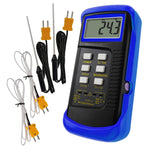 Buy now Thermocouple Thermometer Digital K Type Dual Channel Thermometer HVAC Temperature Meter with 4 Thermocouples, MAX/MIN/AVG Temperature Measurement, -50~1300°C (-58~2372°F) Blue1 at indiglob india