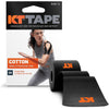 KT Tape, Original Cotton, Elastic Kinesiology Athletic Tape, 20 Count, 10” Precut Strips - Black